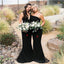 Mismatched Black Mermaid Sweetheart Cheap Long Bridesmaid Dresses,WG1138