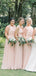 Mismatched Blush Pink Chiffon Long Bridesmaid Dresses Online, Cheap Bridesmaids Dresses, WG713