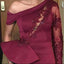 Mismatched Burgundy One shoulder Mermaid Cheap Long Bridesmaid Dresses Gown Online,WG922