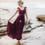Mismatched Dark Red Chiffon Long Bridesmaid Dresses Online, WG793