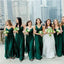 Mismatched Emerald Green Chiffon Cheap Bridesmaid Dresses Online, WG631