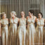 Mismatched Gold Sequin Cheap Long Bridesmaid Dresses Online, WG573