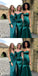 Mismatched Green Mermaid Sleeveless Cheap Long Bridesmaid Dresses Online,WG1062