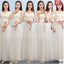 Mismatched Lace Tulle Long Bridesmaid Dresses, Cheap Custom Long Bridesmaid Dresses, Affordable Bridesmaid Gowns, BD009