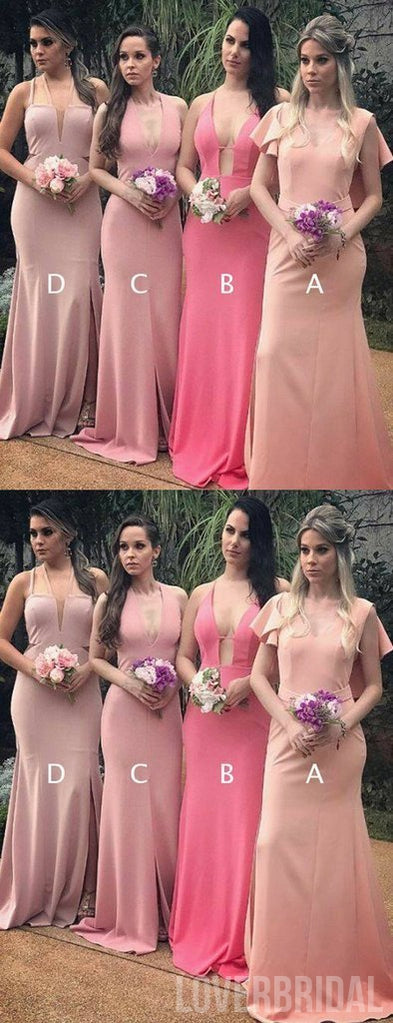 Mismatched Long Mermaid Sexy Cheap Bridesmaid Dresses Online, WG572
