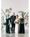 Mismatched Mermaid Green Sleeveless Cheap Long Bridesmaid Dresses Online,WG966