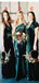 Mismatched Mermaid Green Sleeveless Cheap Long Bridesmaid Dresses Online,WG966