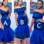 Mismatched Mermaid Royal Blue Sleeveless Short Bridesmaid Dresses Gown Online,WG928