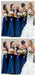 Mismatched Navy Blue Cheap Long Cheap Bridesmaid Dresses Online, WG626
