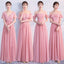 Mismatched Pink Chiffon Cheap Bridesmaid Dresses Online,WG755