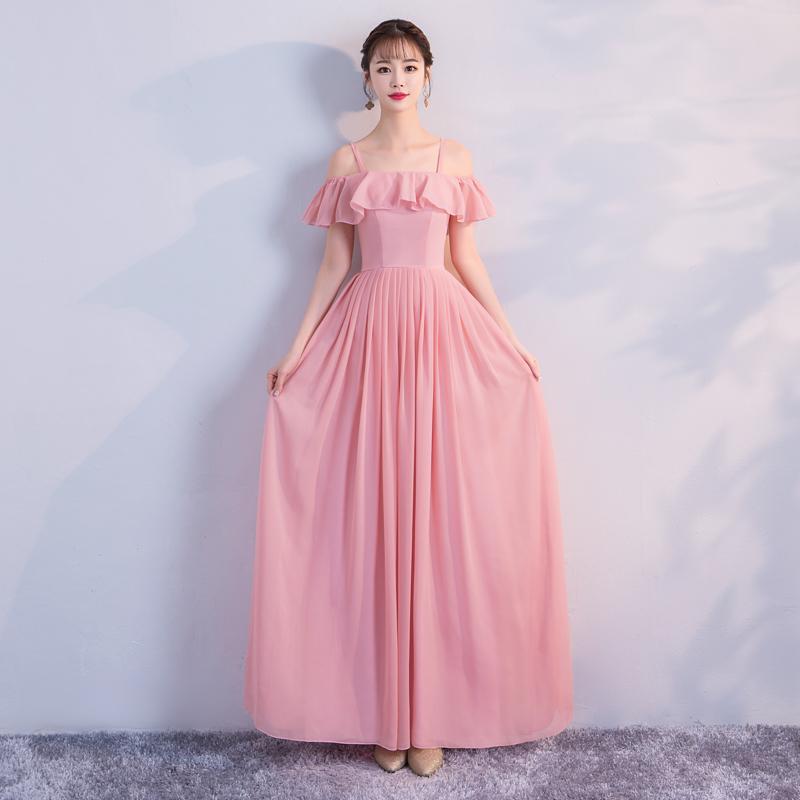 Mismatched Pink Chiffon Cheap Bridesmaid Dresses Online,WG755