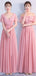 Mismatched Pink Chiffon Cheap Bridesmaid Dresses Online,WG755