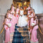 Mismatched Pink Mermaid Cheap Long Bridesmaid Dresses Online,WG1341