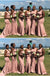 Mismatched Pink Mermaid Cheap Long Bridesmaid Dresses Online,WG1391