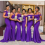 Mismatched Purple Mermaid Cheap Long Cheap Bridesmaid Dresses Online, WG646