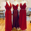 Mismatched Red Long Bridesmaid Dresses Online, Cheap Bridesmaids Dresses, WG712