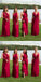 Multiway Red A-line Cheap Long Bridesmaid Dresses Online,WG1036