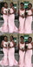 Newest Pink Mermaid Cap Sleeves Cheap Long Bridesmaid Dresses,WG1435