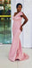 Newest Pink Mermaid V-neck Cheap Long Bridesmaid Dresses,WG1453