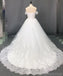 Off Shoulder A-line Lace Cheap Wedding Dresses Online, Cheap Bridal Dresses, WD504