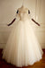 Off Shoulder Beaded A-line Lace Long Custom Cheap Wedding Bridal Dresses, WD302