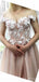 Off Shoulder Cute Hand Made Flower Long Evening Prom Dresses, Cheap Custom Sweet 16 Dresses, 18463