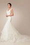 Off Shoulder Deep V Neckline Mermaid Wedding Dresses, Simple Long Custom Wedding Gowns, Affordable Bridal Dresses, 17094