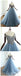 Off Shoulder Dusty Blue Beaded A-line Long Evening Prom Dresses, Cheap Sweet 16 Dresses, 18413