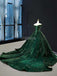 Off Shoulder Emerald Green Sequin Long Evening Prom Dresses, Evening Party Prom Dresses, 12234