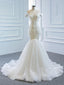 Off Shoulder Lace Mermaid Wedding Dresses, Cheap Wedding Gown, WD717