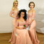 Off Shoulder Long Sleeve Lace Mermaid Long Bridesmaid Dresses, WG228