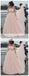 Off Shoulder Long Sleeve Pink A-line Wedding Dresses Online, WD344