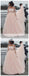 Off Shoulder Long Sleeve Pink A-line Wedding Dresses Online, WD344