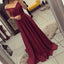 Off Shoulder Maroon Backless Evening Prom Dresses, Long Cheap Party Prom Dress, Custom Long Prom Dresses, Cheap Formal Prom Dresses, 17119