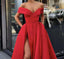 Off Shoulder Red Cheap Long Evening Prom Dresses, Evening Party Prom Dresses, 12293