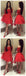 Off Shoulder Short Sleeves Red Short Cheap Homecoming Dresses Online, CM567
