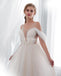 Off Shoulder Simple A-line Scoop Cheap Wedding Dresses Online, Cheap Bridal Dresses, WD573