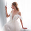 Off Shoulder Simple A-line Scoop Cheap Wedding Dresses Online, Cheap Bridal Dresses, WD573