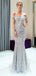 Off Shoulder Sparkly Heavily Beaded Mermaid Evening Prom Dresses, Evening Party Prom Dresses, 12034