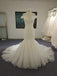 Off The Shoulder Embroidery Mermaid Wedding Dresses, Cheap Wedding Gown, WD680