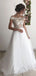 Off The Shoulder Lace A-line Wedding Dresses, Cheap Wedding Gown, WD706