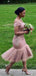 Off The Shoulder Mermaid Dusty Pink Bridesmaid Dresses Online, WG782