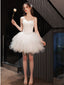 Off White Sweetheart Short Homecoming Dresses,Cheap Short Prom Dresses,CM888