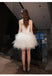 Off White Sweetheart Short Homecoming Dresses,Cheap Short Prom Dresses,CM888