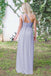 One Shoulder Dusty Blue Long Chiffon Cheap Bridesmaid Dresses Online, WG260