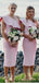 One Shoulder Pink Short Cheap Bridesmaid Dresses Online, WG674