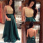 Online See Through Back Floor Length Golden Teal Green Fashion Long Prom Dresses, WG224