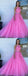 Pink A-line Halter Cheap Long Prom Dresses, Evening Party Dresses,12746