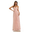 Pink A-line Strapless Sweetheart Cheap Chiffon Long Bridesmaid Dresses,WG1422