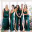 Green Mix and Match Sexy Mermaid Satin Bridesmaid Dresses Gown Online,WG912